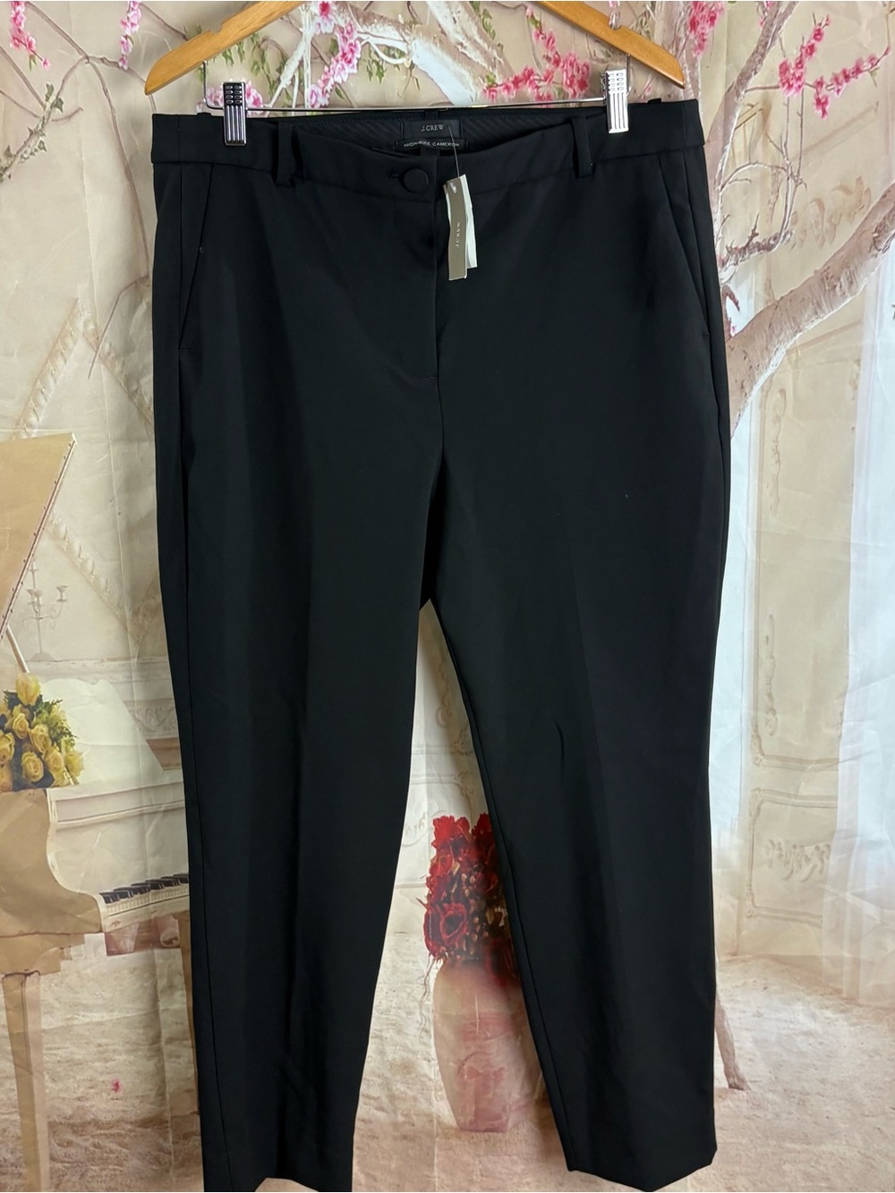 NEW J. Crew Black High-rise Cameron pant in four-season stretch - Picture 2 of 9